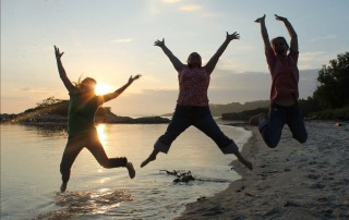 Jumping on Chebeague Island, Maine